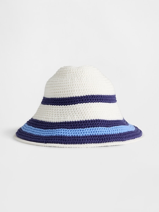 cappello a secchiello in maglia a righe per neonati e bambini piccoli