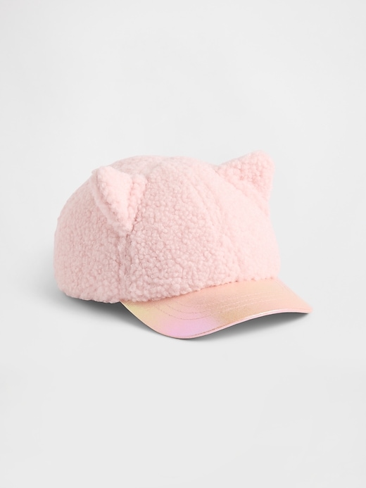 cappello da baseball per bambini sherpa e gatto metallizzato