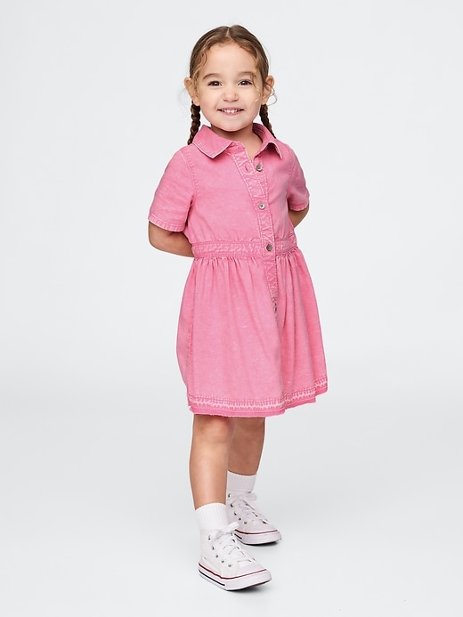 abito camicia in denim per neonati e bambini