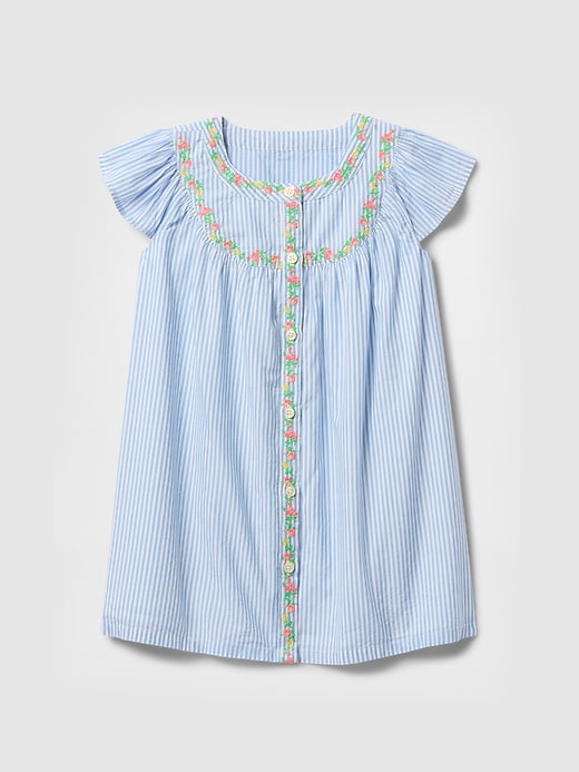 abito camicia con maniche a palloncino per neonati e bambini piccoli