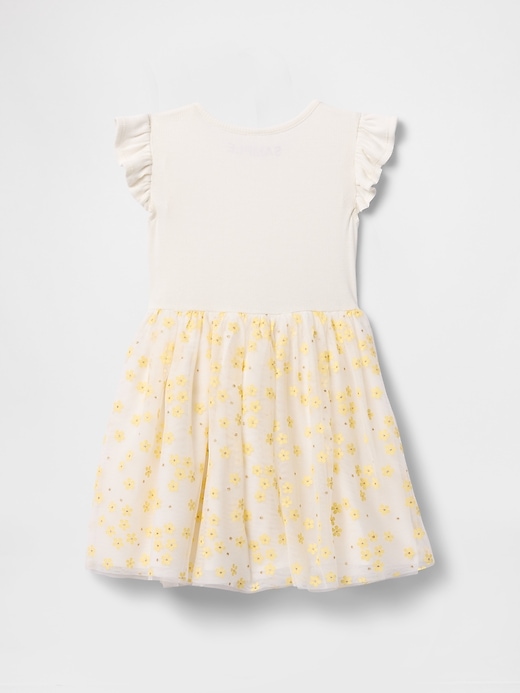 vestito in tulle a fiori 2 in 1 per neonati e bambini piccoli