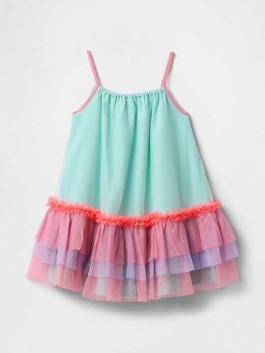 abito in tulle color block per neonati e bambini