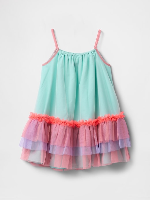 abito in tulle color block per neonati e bambini