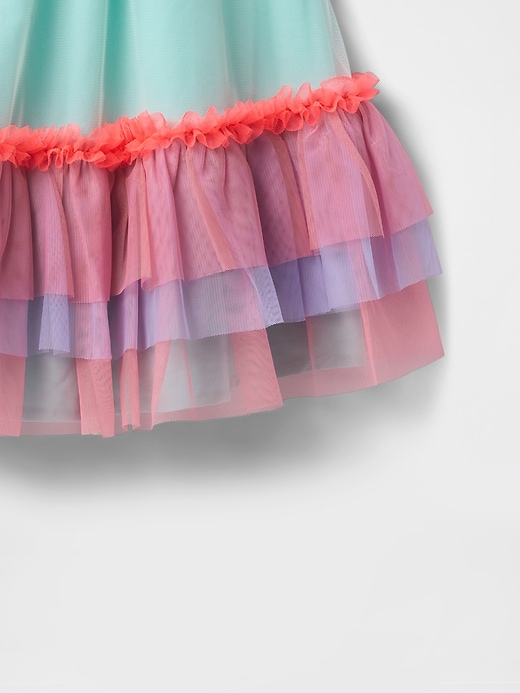 abito in tulle color block per neonati e bambini