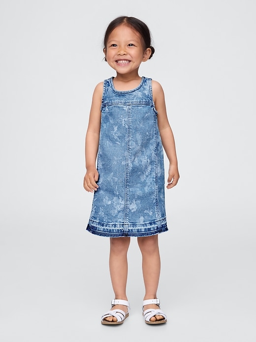 vestito canotta in denim per neonati e bambini