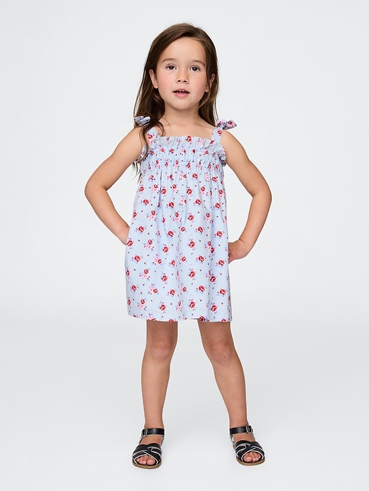 vestito con fiocco e spalline per neonati e bambini