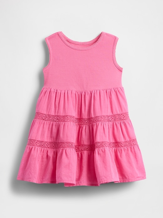 abito in misto pizzo per neonati e bambini