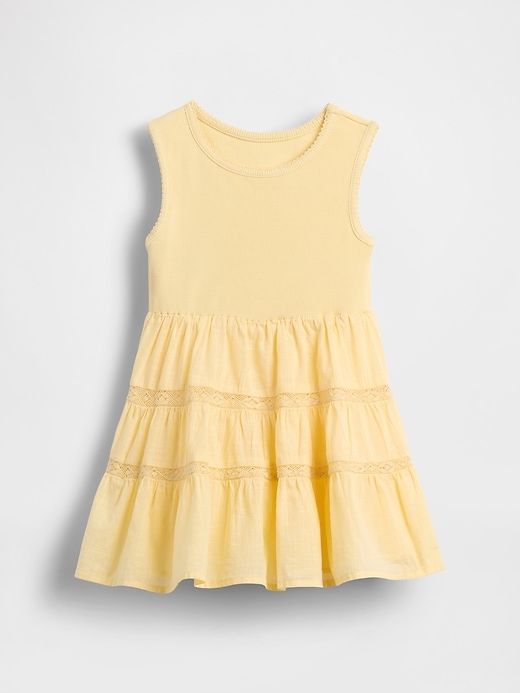 abito in misto pizzo per neonati e bambini