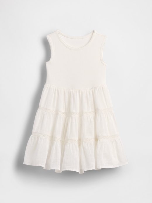 abito in misto pizzo per neonati e bambini