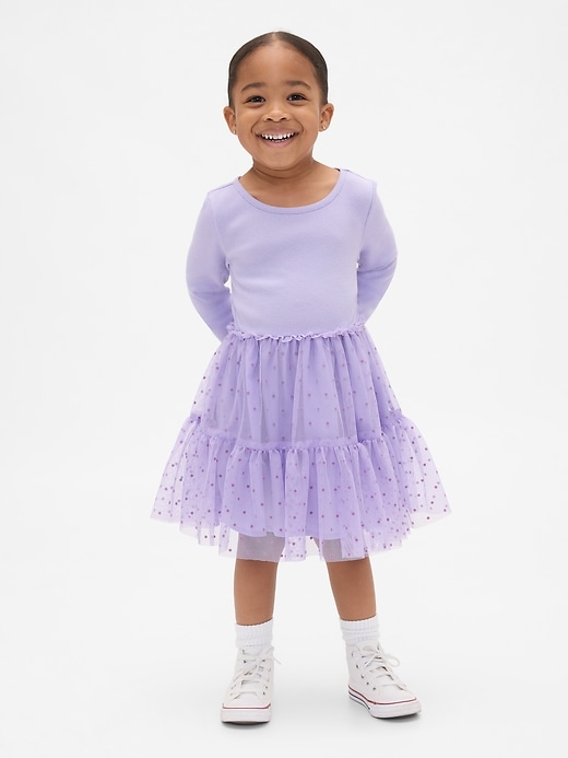 abito in tulle con tecnica mista per neonati e bambini