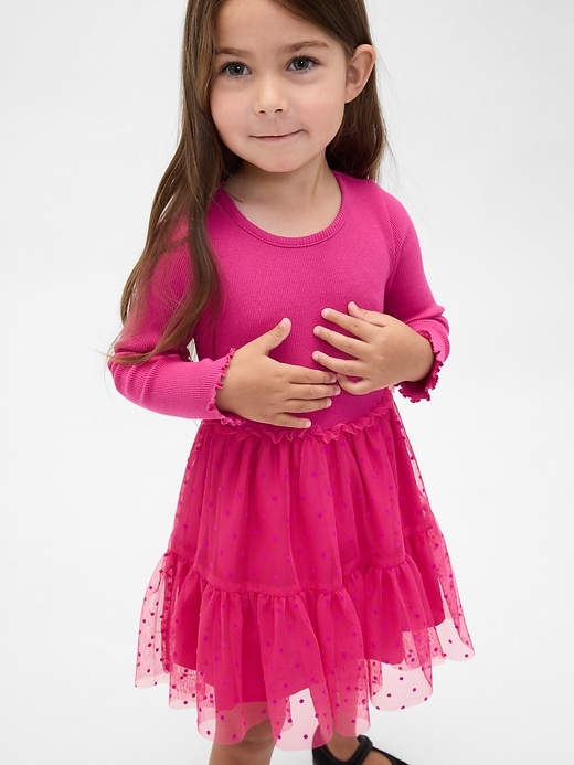 abito in tulle con tecnica mista per neonati e bambini