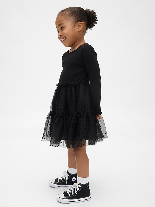abito in tulle con tecnica mista per neonati e bambini