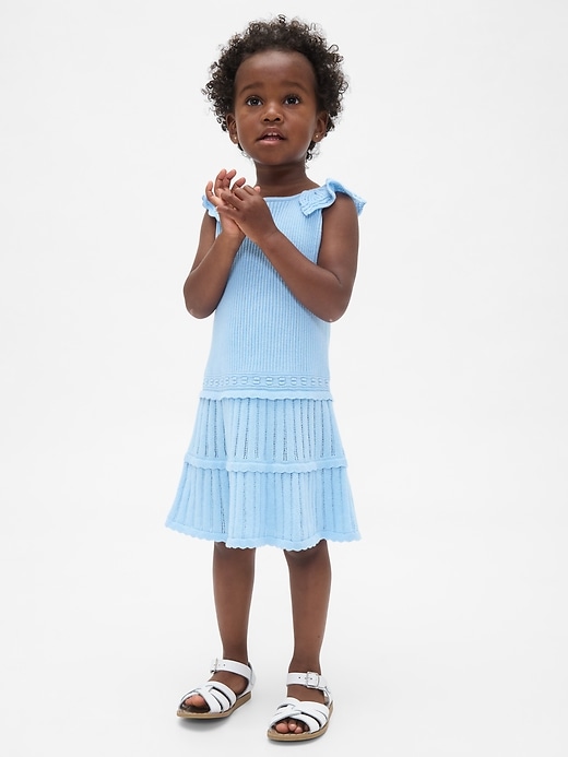 abito in maglia a vita bassa per neonati e bambini piccoli