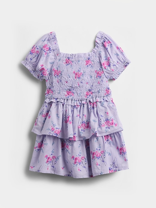 vestito con maniche a sbuffo e arricciature per neonati e bambini piccoli