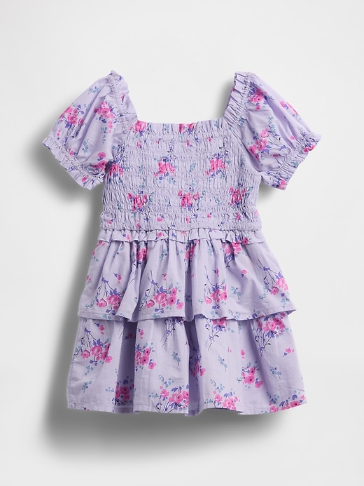 vestito con maniche a sbuffo e arricciature per neonati e bambini piccoli