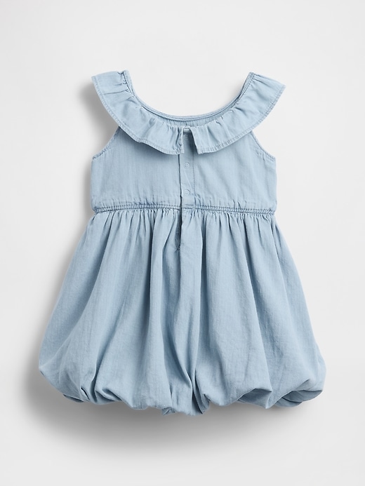 vestito a bolle in denim per neonati e bambini