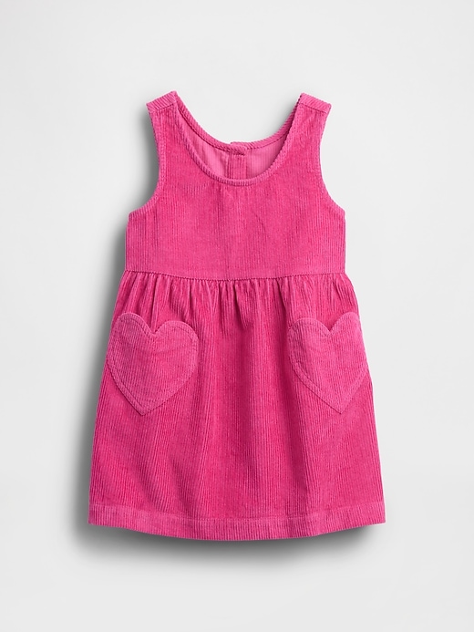 maglione a cuore in velluto a coste per neonati e bambini