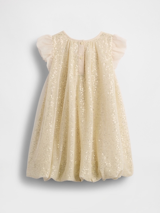 vestito a bolle in tulle con paillettes per neonati e bambini piccoli