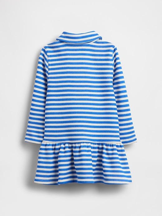 vestito felpato con mezza zip per neonati e bambini piccoli