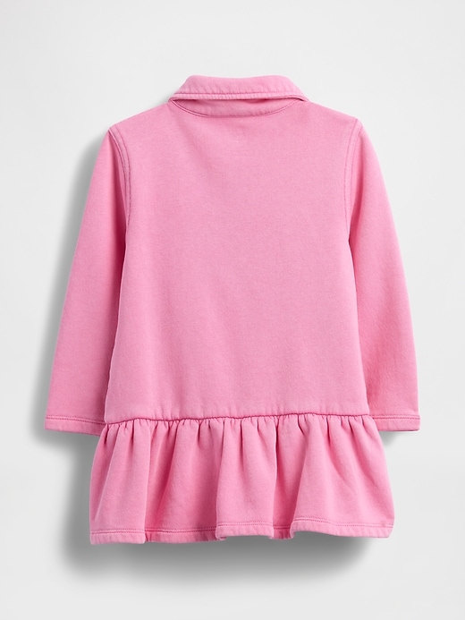 vestito felpato con mezza zip per neonati e bambini piccoli