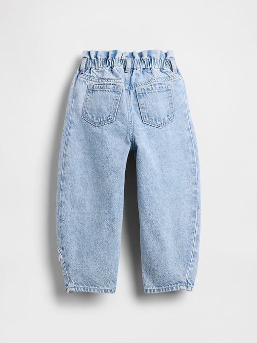 jeans a ferro di cavallo con fiocco per neonati e bambini