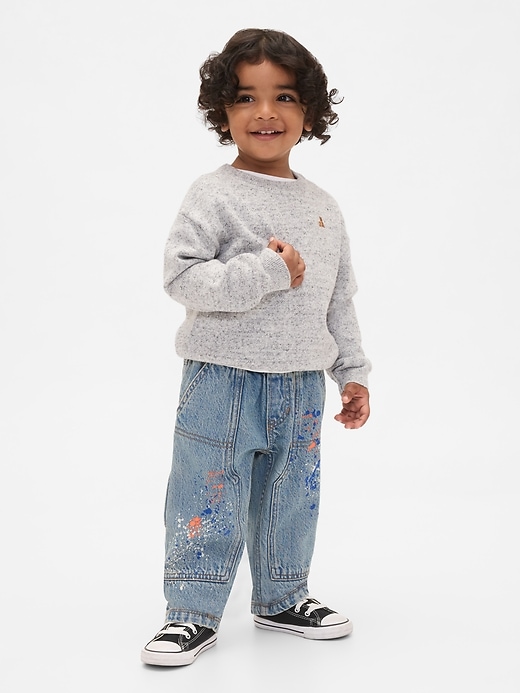 jeans da carpentiere da infilare per neonati e bambini