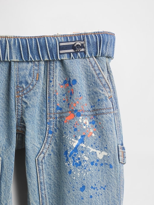 jeans da carpentiere da infilare per neonati e bambini