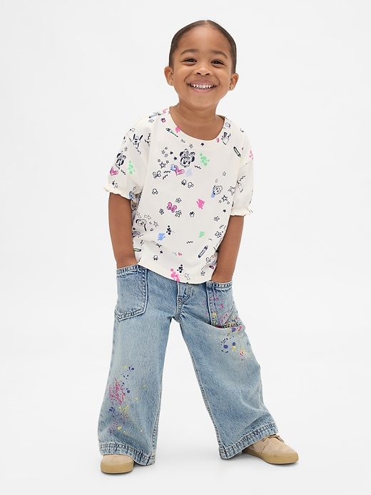jeans larghi e a gamba larga per neonati e bambini piccoli