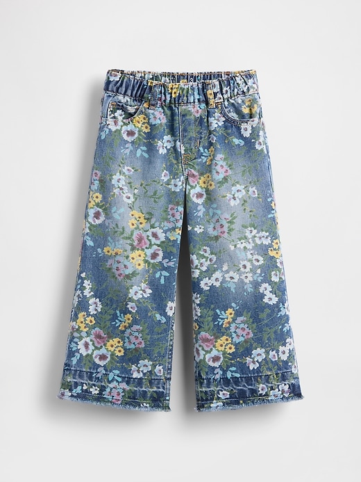 jeans larghi a fiori per neonati e bambini
