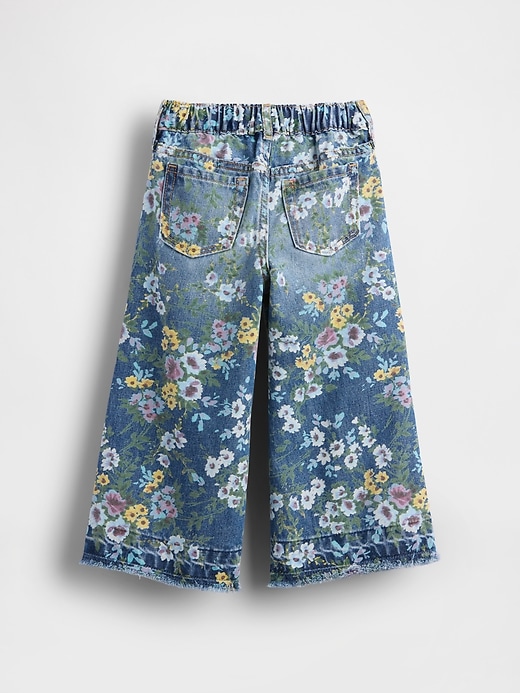 jeans larghi a fiori per neonati e bambini
