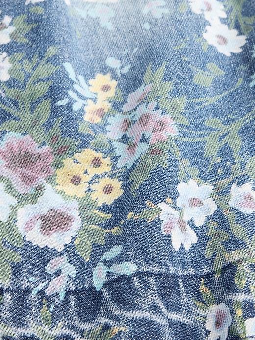 jeans larghi a fiori per neonati e bambini