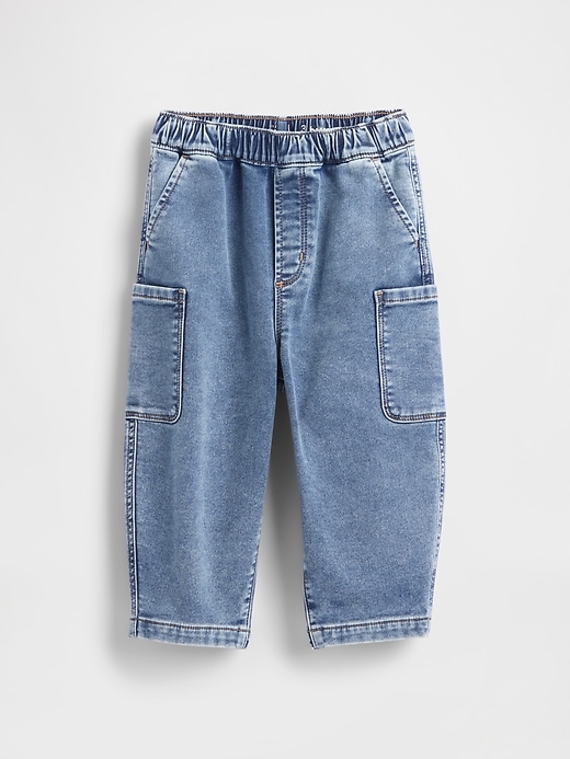 jeans a botte lavorati a maglia per neonati e bambini