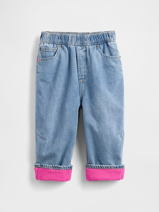jeans a botte con fodera morbida per neonati e bambini piccoli