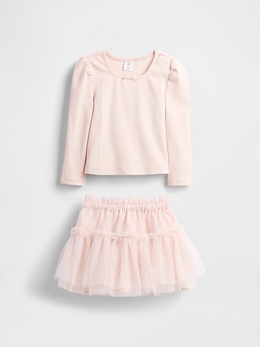 completo in tulle e costine per neonati e bambini piccoli