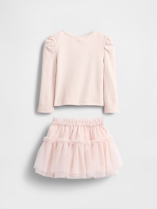 completo in tulle e costine per neonati e bambini piccoli