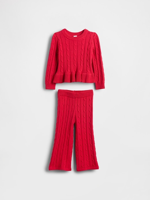 set maglione a trecce per neonati e bambini