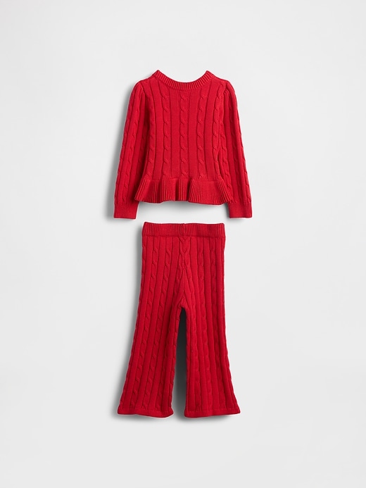 set maglione a trecce per neonati e bambini