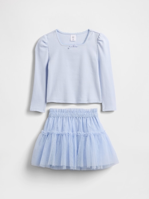 completo in tulle e costine per neonati e bambini piccoli
