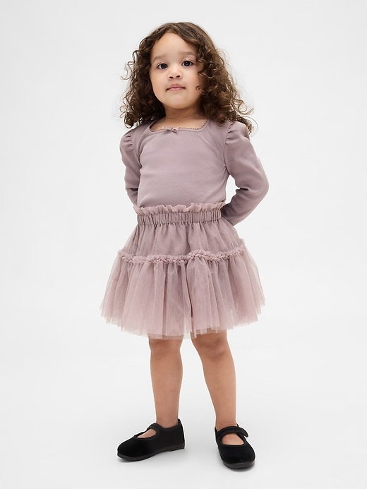 completo in tulle e costine per neonati e bambini piccoli