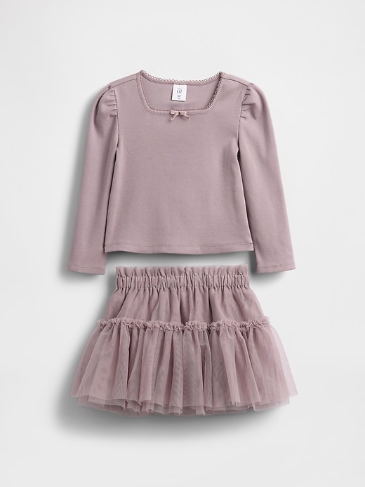 completo in tulle e costine per neonati e bambini piccoli