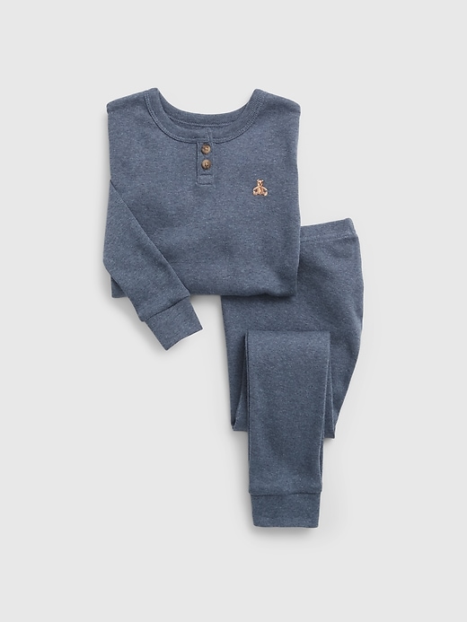 pigiama henley in cotone biologico per neonati e bambini piccoli