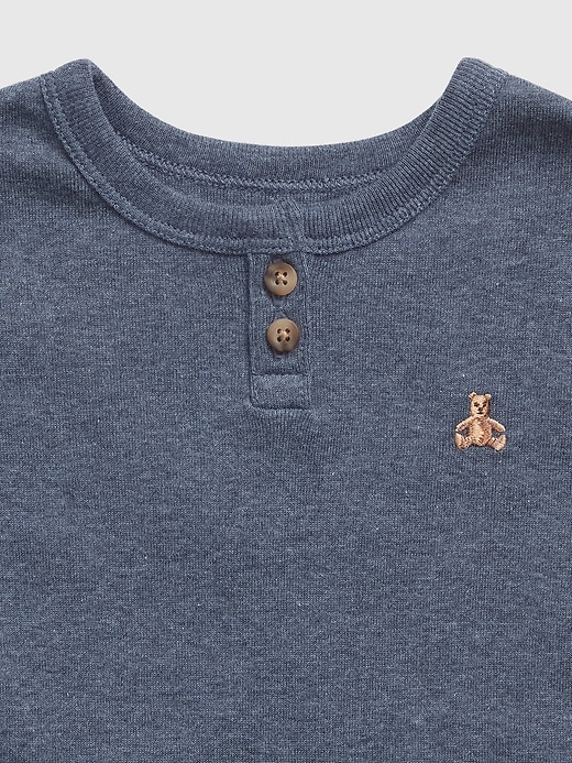 pigiama henley in cotone biologico per neonati e bambini piccoli