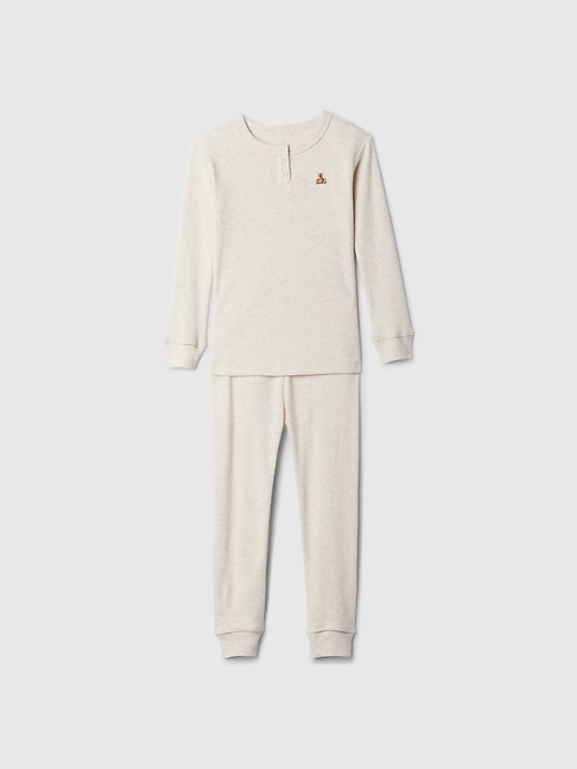 pigiama henley in cotone biologico spazzolato per neonati e bambini piccoli