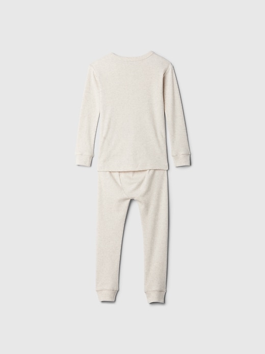 pigiama henley in cotone biologico spazzolato per neonati e bambini piccoli