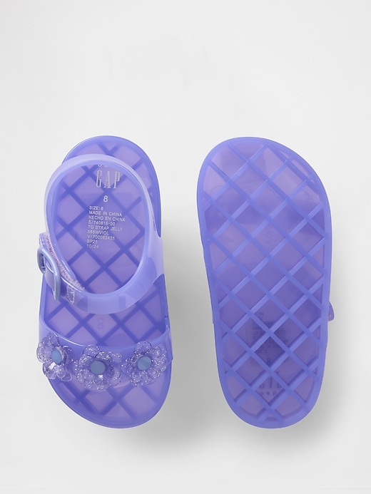 sandali con fiori in gelatina per bambini