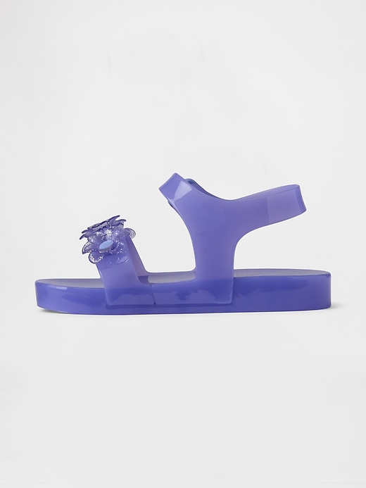 sandali con fiori in gelatina per bambini