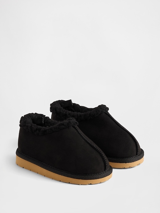 scarpe per bambini in pelle scamosciata vegana con fodera in sherpa