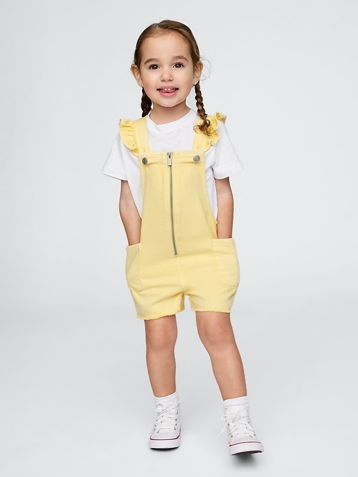 pantaloncini in denim con volant ultra morbidi per neonati e bambini