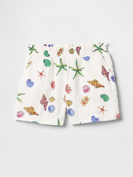 pantaloncini in garza stropicciata per neonati e bambini piccoli
