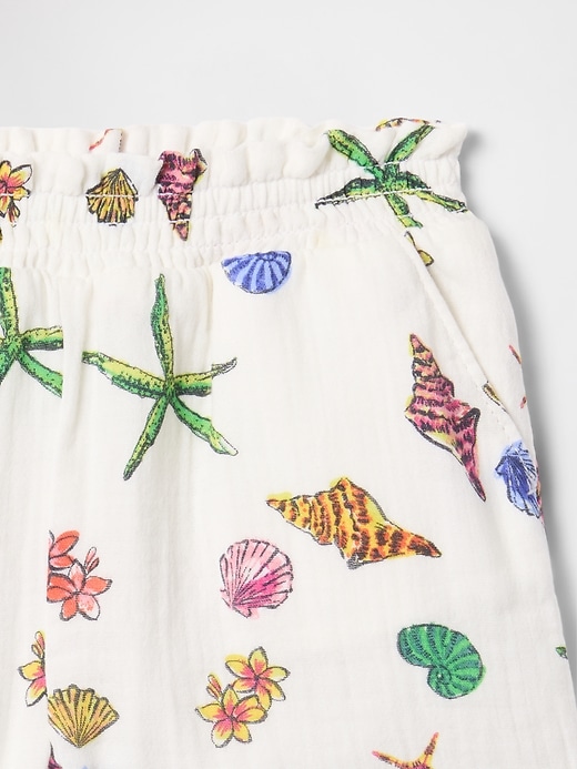 pantaloncini in garza stropicciata per neonati e bambini piccoli